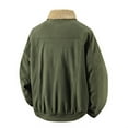 thumbnail image 4 of Men's Sherpa Lined Vintage Corduroy Jackets Warm Lapel Button up Long Sleeve Thicken Fleece Winter Coats with Pockets jacket for men Army Green L, 4 of 8