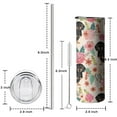 thumbnail image 6 of Dog Tumbler 20 Oz Travel Coffee Mug Dog Print Skinny Tumblers with Lid and Straw Stainless Steel Insulated Coffee Cups Gift for Dog Lover, 6 of 7