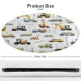 thumbnail image 2 of Excavator Construction Vehicle Truck Round Rugs -Washable Non-Slip Small Round Area Rug Throw Soft Circle Rugs for Bedroom, Modern Print Indoor Carpet for Entryway Sofa Living Room, 2 of 7