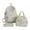 Beige, variant on MuXiKeJi Clothes 3pcs Womenâs Floral Nylon Daypack Set, Large Capacity Backpack, Star Printed Casual Travel & Picnic Backpack for Women