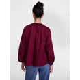 thumbnail image 4 of Scenario Women's and Women's Plus Embroidery Top with Lace Inserts, Sizes XS-4X, 4 of 6