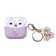thumbnail image 1 of Aiiekz Compatible Con Airpods 3 Funda 2021 Funda De Silicona Suave Con Patrón De Corazón Dorado Para Airpods Funda De 3ª Generación Con Lindo Llavero De Mariposa Para Niñas Y Mujeres (Púrpura), 1 of 5