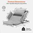 thumbnail image 3 of LZBEITEM Motorized Electric Lifting Backrest Adjustable Bed Backrest with Foam Mattress, Remote, Head Incline, Armrest, Storage Pocket & Pillow for Pregnant Women, Elderly, and Patients, 3 of 9