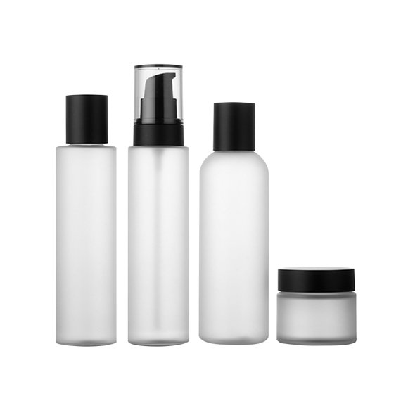 EeaseCA 4Pcs Glass Cream Box Cream Bottle Cosmetic Separated Bottle Empty Travel Bottle(White)