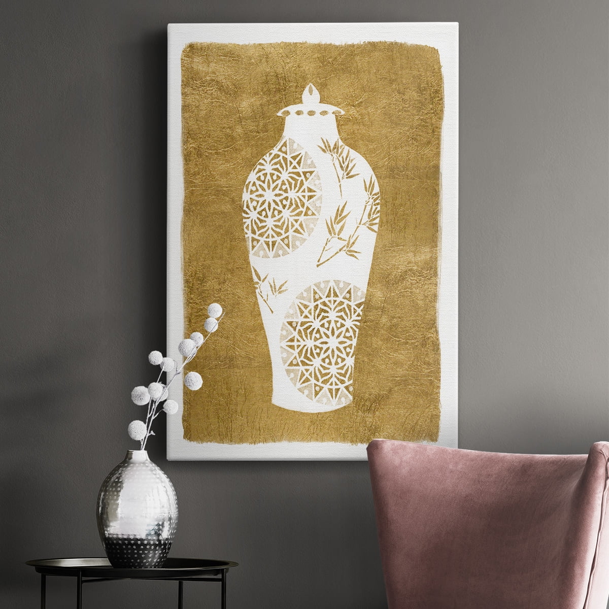 Golden Urn II Premium Gallery Wrapped Canvas - Ready to Hang