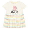 thumbnail image 3 of Inktastic Pink Piggies My Great Aunt Loves Me Girls Baby Dress, 3 of 5