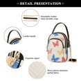 thumbnail image 4 of FORMRS Crossbody Bag for Women Quilted Travel Shoulder Cell Phone Purse with Chain Strap Handbag, Red Butterflies, 4 of 7