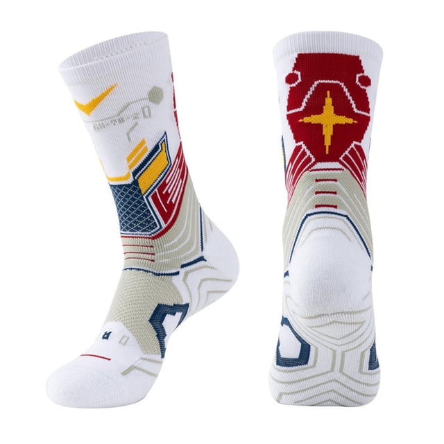 Wartleves Calcetines deportivos con fondo de toalla Calcetines de baloncesto Calcetines Transformers Estilo Elite H