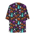 thumbnail image 4 of Zormilly Halloween Cardigan Women Lightweight 3/4 Sleeve Open Front Long Cardigans Print Loose Casual Cardigans, S-2XL, 4 of 5