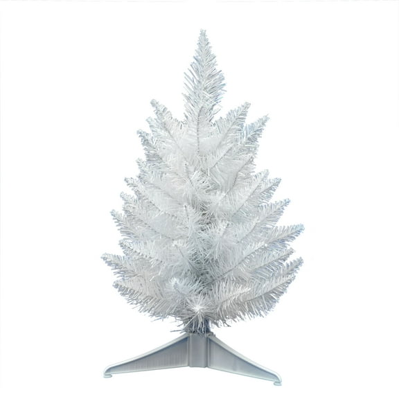 Vickerman 18" Sparkle White Spruce Artificial Christmas Tree Unlit