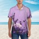 thumbnail image 2 of Fotbe Lavender Roses Arrangement Camisa Hawaiana para Hombre Unisex – Camisa Casual de Verano con Botones de Manga Corta de Algodón y Lino,Medium, 2 of 7
