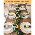 thumbnail image 4 of 15 Inch Round Placemats Set of 4, Orange Floral Non Slip Heat Insulation PP Table Mats, Country Boho Ethnic Art Flowers Motifs Washable Place Mats for Kitchen Dining Party Table Decor, 4 of 7
