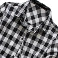 thumbnail image 3 of MNCEKFOD Men Shirts Summer 2025 Short Sleeve Lattice Plaid Painting Button Down Shirts Collared Loose Fit Leisure Mens Tops Black L, 3 of 7