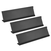 2x7.8inch Aluminum Name Plate Holder, 3 Pcs L Type for Desk Sign Holder Black