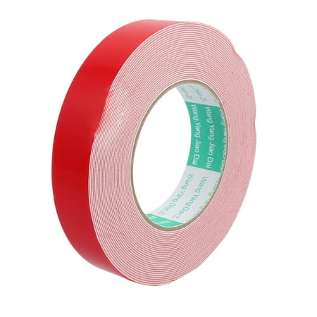Door Seal 25mmx1mm Dual-side Adhesive Shockproof Sponge Foam Tape 10M Length