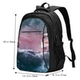 thumbnail image 5 of Balery Boat Lighthouse Storm Waves Print USB Charging Backpack for Men and Women - Water-Resistant, Anti-Theft Laptop Backpack with USB Port for Travel, Work, School, and College, 5 of 7