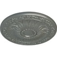 thumbnail image 3 of Ekena Millwork 20 1/4"OD x 1 1/2"P Lunel Ceiling Medallion (Fits Canopies up to 3 3/4"), Hand-Painted Silver, 3 of 6