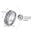 thumbnail image 5 of EOEMY 8mm Spinner Silver Chain High Polished Men'S Band Stainless Steel Ring Size 7-12, 5 of 7