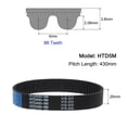 thumbnail image 2 of Unique Bargains HTD-5M Rubber Timing Belt 430mm Outside Circumference x 25mm Width, 86 Teeth Closed Loop Pulley Timing Belt, 2 of 6