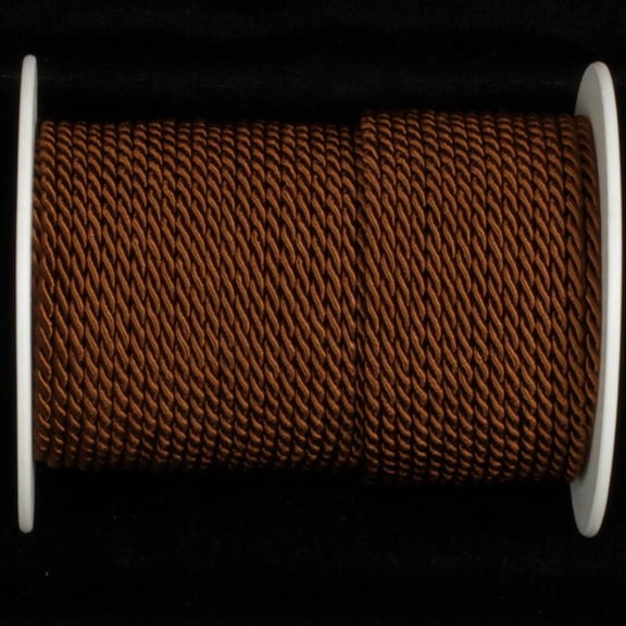 Chocolate Brown Braided Cording Craft Ribbon 0.2" x 55 Yards