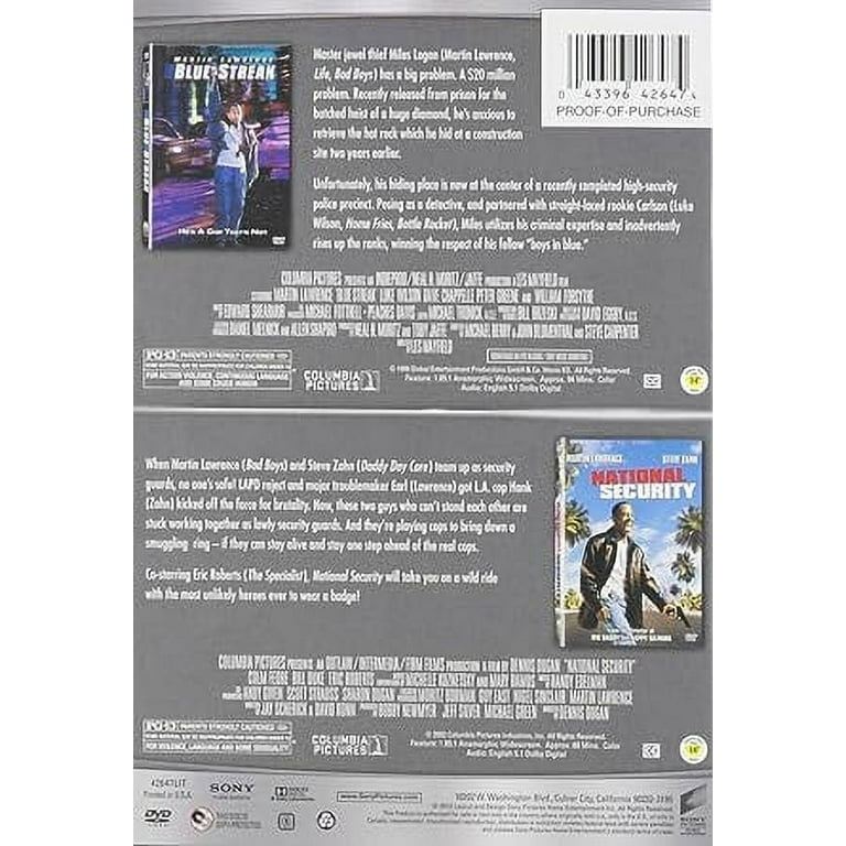 Blue Streak / National Security (Double Feature) (DVD) Sony