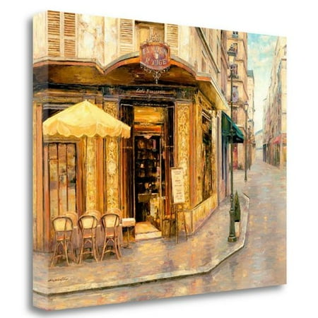 House Fine Art Canvas Print - Tangletown Fine Art 'Red House Caf ' Print on Wrapped Canvas