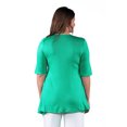 thumbnail image 3 of 24seven Comfort Apparel Elbow Sleeve Plus Size Tunic Top For Women, 3 of 4