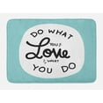 thumbnail image 1 of Motivation Bath Mat, Do What You Love What You Do Message Positive Vibes Stimulation Theme, Plush Bathroom Decor Mat with Non Slip Backing, 29.5" X 17.5", Turquoise Black White, by Ambesonne, 1 of 2