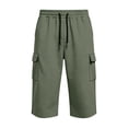 thumbnail image 4 of Dresfit Men's Cargo Shorts Long Baggy Shorts Summer 2026 Multi Pockets Drawstring Work Bermuda Shorts Solid Elastic Waist Loose Fishing Short Pants 3XL, 4 of 9