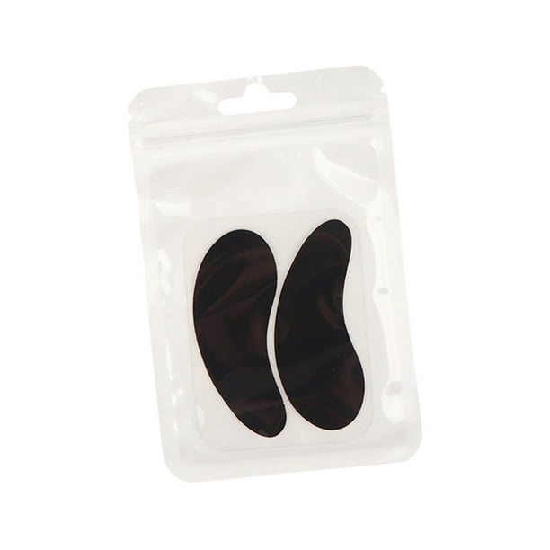 Parches para pestañas postizas, almohadillas para los ojos, silicona suave, reutilizables, profesionales Negro