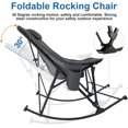 thumbnail image 3 of Camping Chairs, Rocking Camping Chairs Foldable Camping Chairs for Adults Outdoor Rocker Camping Chairs with High Back Portable Rocking Chair for Outdoor Camping Chairs, Support 350lbs, Grey, 3 of 9