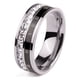 thumbnail image 1 of Anillo de Titanio Qarigey Joyería Moda Carburo Encanto Fibra Incrustaciones Color Acero dorado, 1 of 6