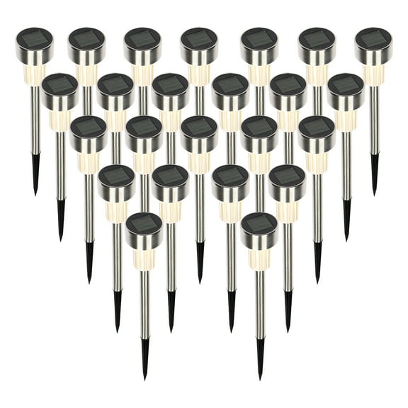 GoDecor 24 Piece 5W Warm White Solar Power LED Lawn Lights