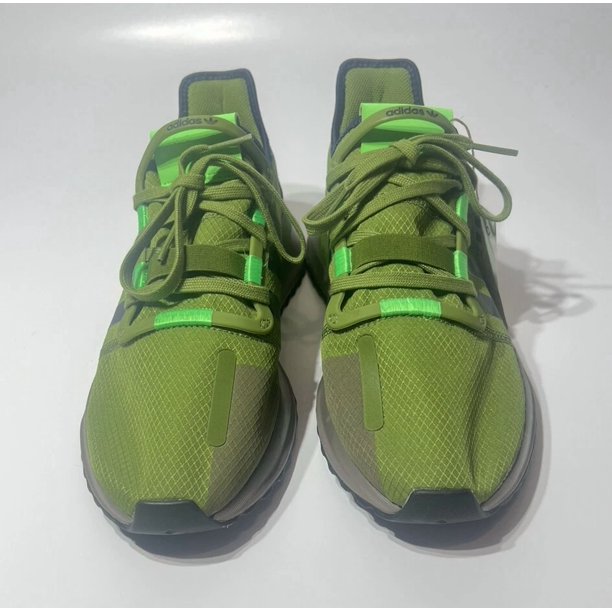 Adidas 11.5 U Path Run Men's Green Camo Lime Black Gray Sneakers Shoes FV9251