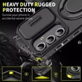 thumbnail image 5 of TJS for Samsung Galaxy A36 5G Phone Case, Privacy Camera Dual Layer Magnetic Ring Rotating Stand Protective Cover for Galaxy A36 5G (Black), 5 of 6
