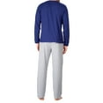 thumbnail image 3 of SLEEPHERO Men’s Pajama Set Pajamas For Men 2 Piece PJ Set with Cotton Knit Men Pajama Pants and Long Sleeve Henley T-Shirt Navy and Grey X-Large, 3 of 4