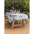 thumbnail image 2 of Outdoor Tablecloth with Umbrella Hole & Zipper, Blue Crab Coastal Rectangle Tablecloth 52x70 Inch, Beach Starfish Nautical Coral Botanical Patio Table Cover Waterproof Table Cloth for Picnic/Party, 2 of 7