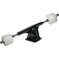 thumbnail image 2 of LONGBOARD Skateboard TRUCKS COMBO set w/ 71mm WHEELS + 9.675" Polished / Black trucks - Clear wheels Black trucks, 2 of 7