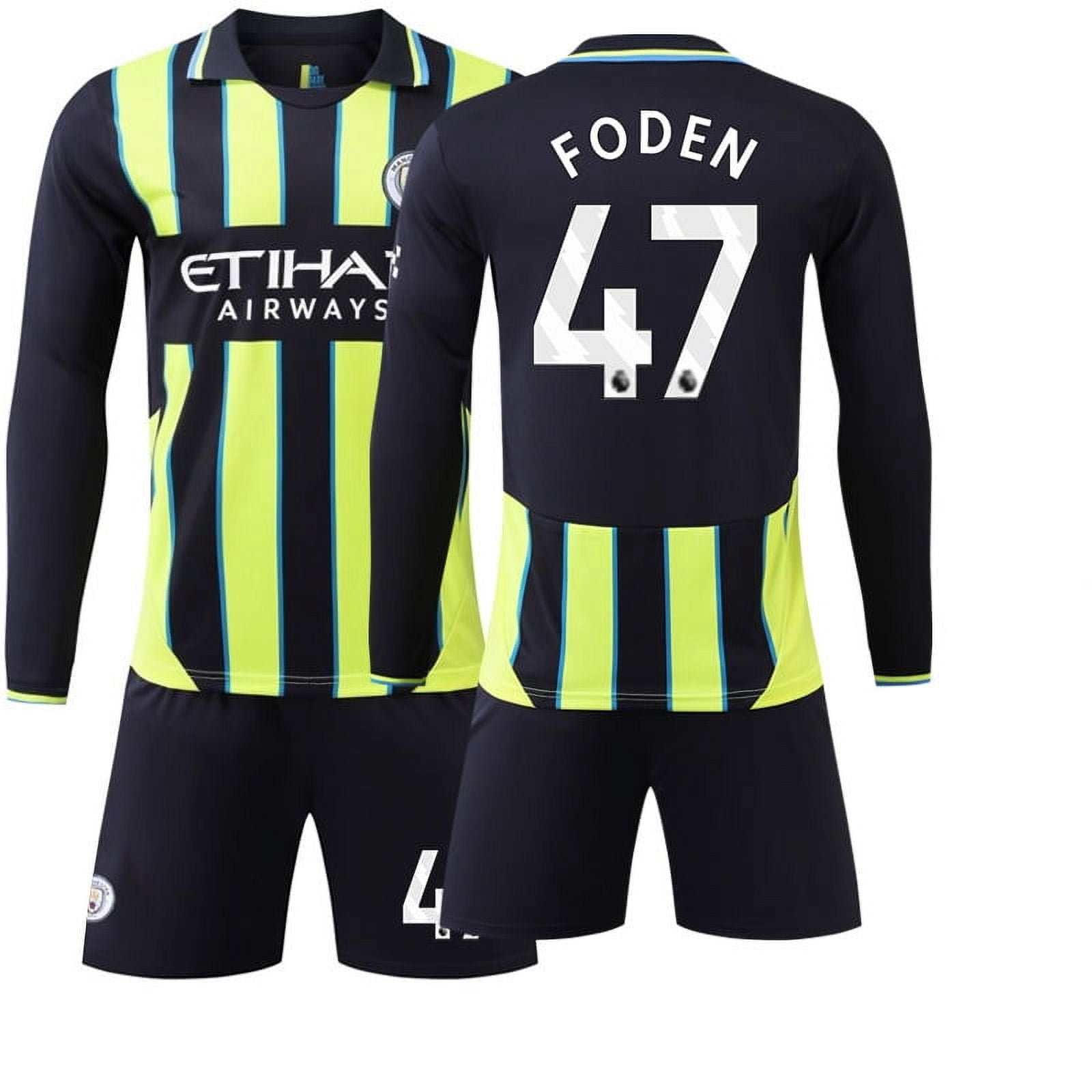 25/26 Mens Boys Soccer Uniform HAALAND 9 FODEN 47 RODRIGO 16 Long 