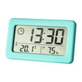 thumbnail image 2 of Reloj de pared digital ligero Higrómetro montado en Monitor de humedad silencioso LCD para escritorio Decoración de habitación de , Azul C azul Macarena Reloj de pared digital, 2 of 8