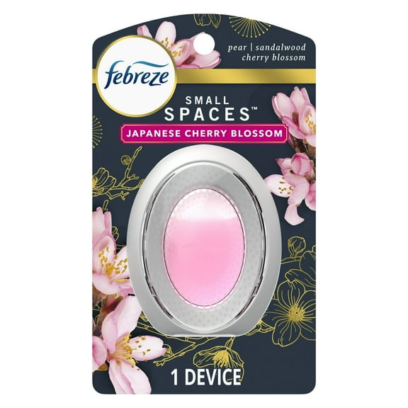 4 Pack Febreze Small Spaces Air Freshener, Odor-Fighting, Japanese Cherry Blossom Scent, 1 Count