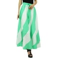 thumbnail image 1 of Bimba Womens Long A-Line Maxi Spiral Summer Skirt Cotton With Back Elastic & Side Zip, 1 of 9