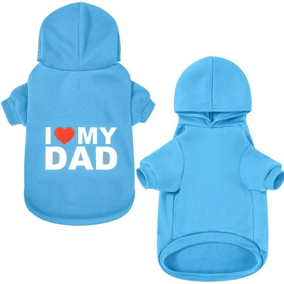 Dog Sweater,Pet Hoodie for Cold Weather,Coat Hooded Sweatshirt for Large and Small Dogs,Dad