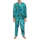 thumbnail image 3 of Fotbe Square Glass Mosaic Pijama de Hombre con Estampado de Manga Larga, Conjunto de 2 Piezas, Ropa de Dormir Suave y Cómoda con Bolsillos-Small, 3 of 7
