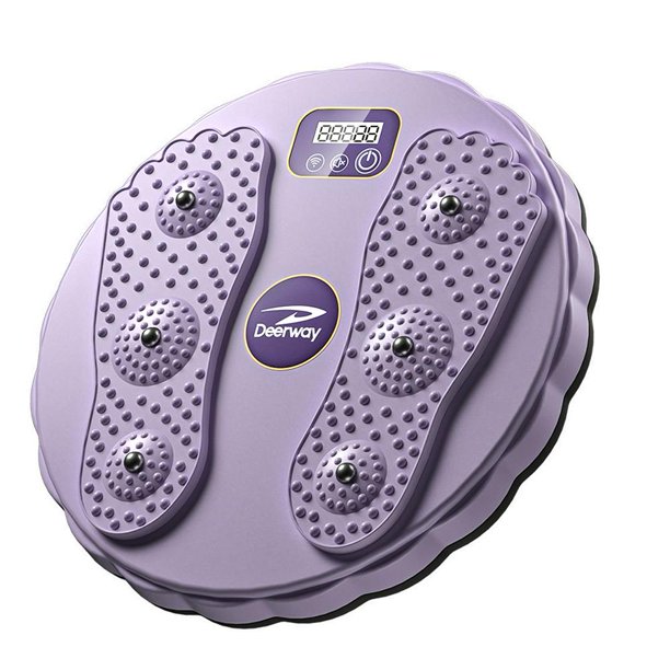 2uds. Disco de rodillo abdominal Pantalla LCD Equipo deportivo de plástico Púrpura
