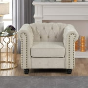 Morden Fort Modern Accent Chair Upholstered Tufted Button