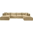 thumbnail image 3 of Meridian Furniture 6-Piece Camel Corduroy Performance Fabric Modular Sectional, 3 of 13