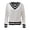 White, variant on Women's Oversized V-Neck Knit Sweater - Fall Winter Drop Shoulder Long Sleeve Solid Color Comfort Pullover Top For St Patricks Day Outfits,Size:XS