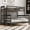Gray, variant on EUROCO Twin XL over Queen Bunk Bed, Convertible 2 Beds for Kids Teens Adults with Ladder, White