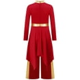 thumbnail image 4 of LiiYii Robe de Danse à Manches Longues pour Filles, Tunique de Danse Lyrique et Pantalon Grand Rouge 14, 4 of 6